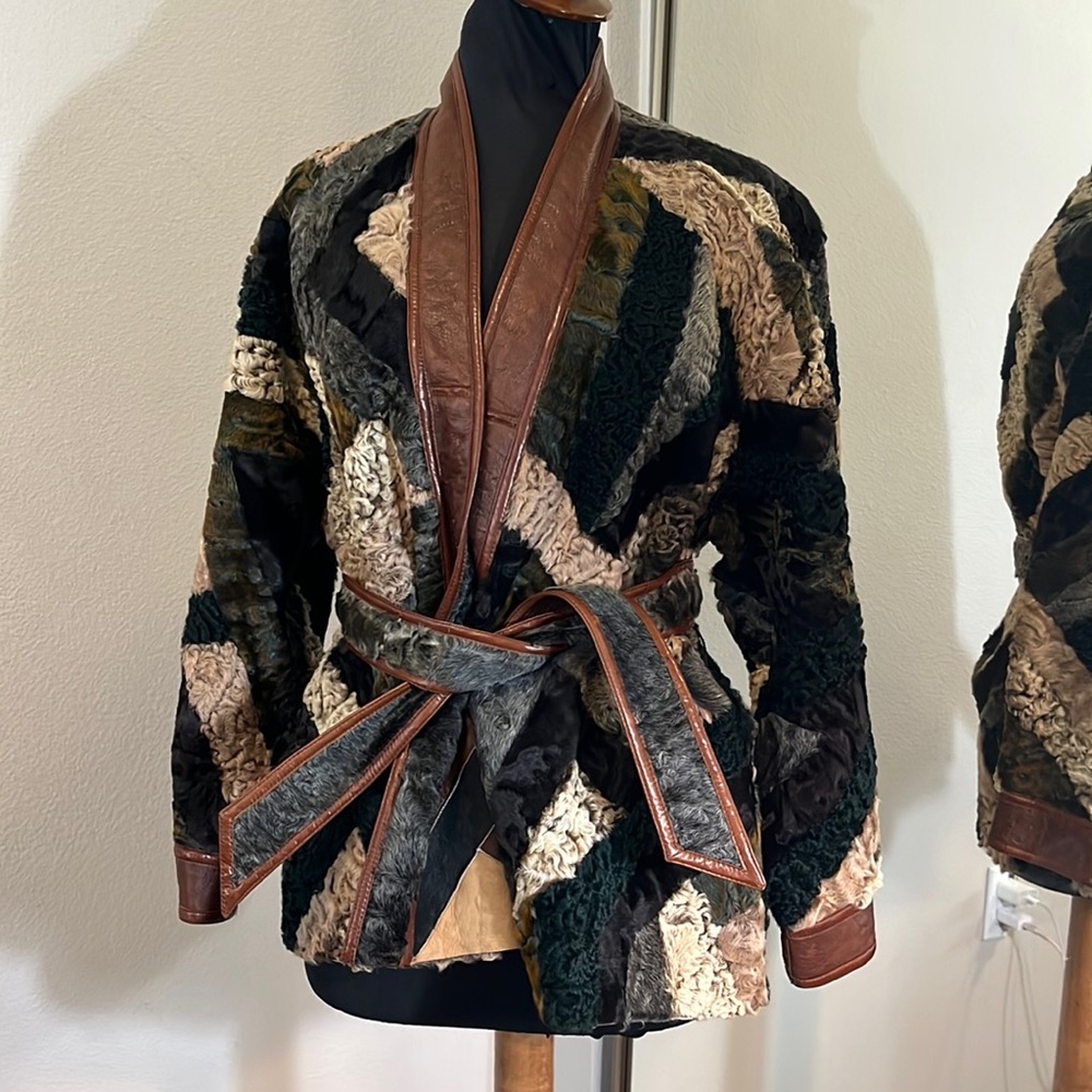 VINTAGE FENDI CRAZY QUILT FUR COAT.  SO COOL.